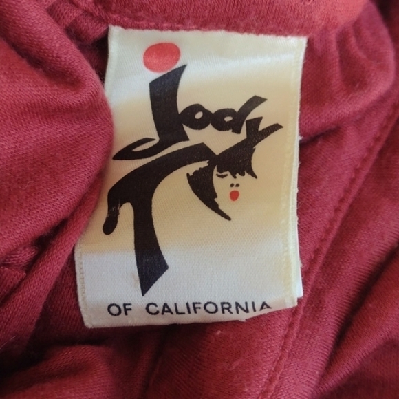 Vintage Jody T of California Burgundy Midi Dress - Picture 9 of 10